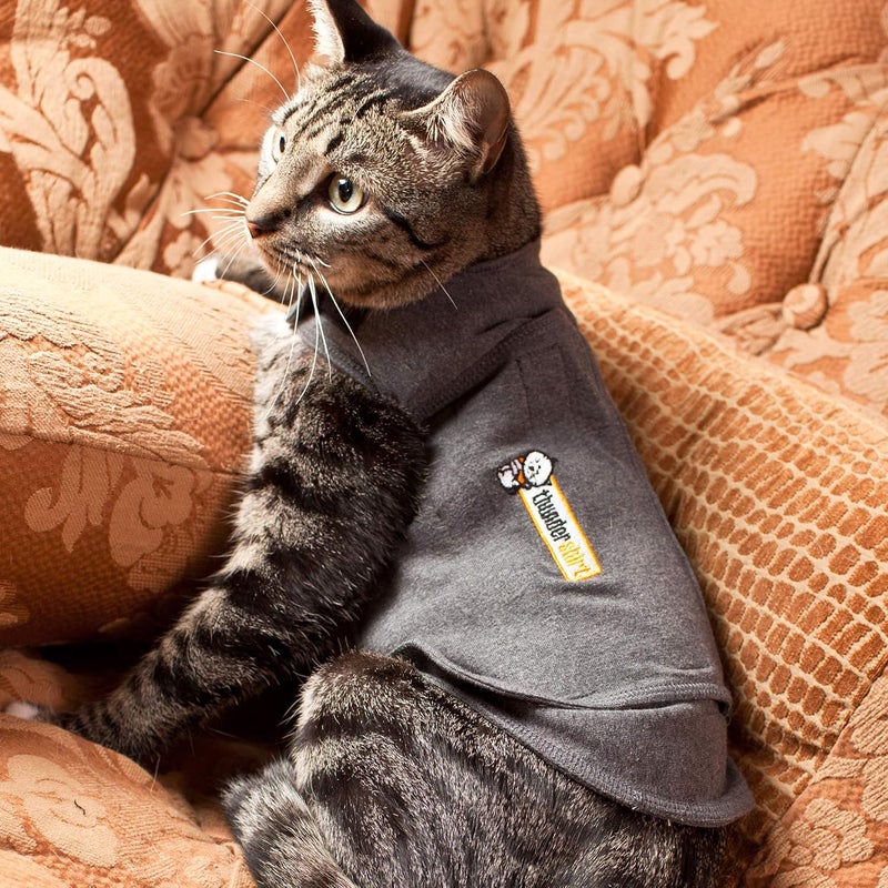 Thundershirt Classic Cat Anxiety Jacket - Heather Gray, Medium (9 to 13 lbs) - Image 5